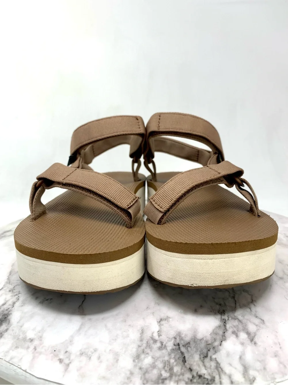 Teva Flatform Universal Adjustable Brown Sandals 10 Gorpcore Sporty Athleisure